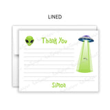 Alien Space Thank You Note Card Stationery • Fill in Blank, Lined or Blank Cards