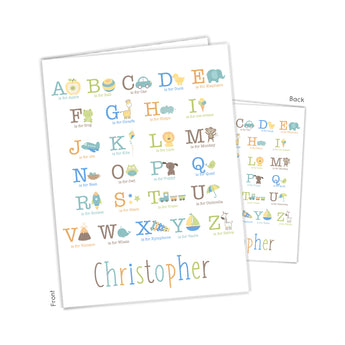 Alphabet Animals Personalized 2-Pocket Folder