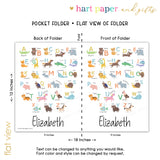 Alphabet Animals Personalized 2-Pocket Folder