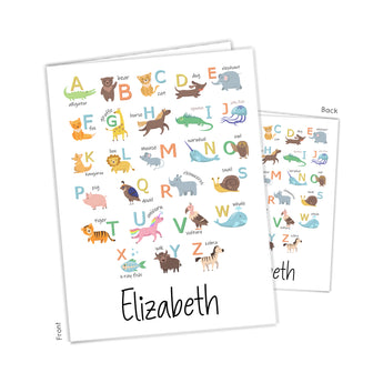 Alphabet Animals Personalized 2-Pocket Folder