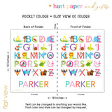 Alphabet Animals Personalized 2-Pocket Folder