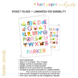 Alphabet Animals Personalized 2-Pocket Folder