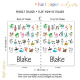 Alphabet Animals Personalized 2-Pocket Folder