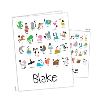 Alphabet Animals Personalized 2-Pocket Folder