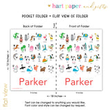 Alphabet Animals Personalized 2-Pocket Folder