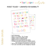 Alphabet Animals Personalized 2-Pocket Folder