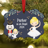 Angel Cherub No Wings • Nutcracker Christmas Ornament Personalized Custom Holiday Decor Gift Boy Girl Ballerina Ballet