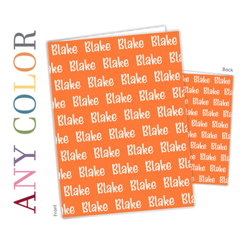 ANY COLOR Repeat Name Personalized 2-Pocket Folder