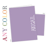 Solid COLOR Name Personalized 2-Pocket Folder