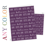 ANY COLOR Repeat Name Personalized 2-Pocket Folder
