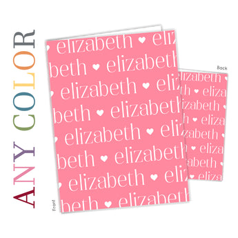 ANY COLOR Repeat Name Personalized 2-Pocket Folder
