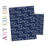 ANY COLOR Repeat Name Personalized 2-Pocket Folder