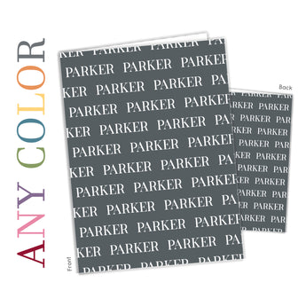 ANY COLOR Repeat Name Personalized 2-Pocket Folder