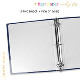 ANY Solid Color Personalized 2" 3 Ring Binder