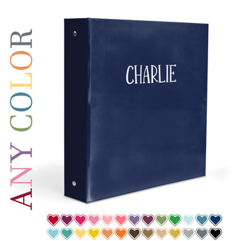 ANY Solid Color Personalized 2" 3 Ring Binder