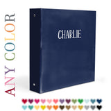 ANY Solid Color Personalized 2" 3 Ring Binder