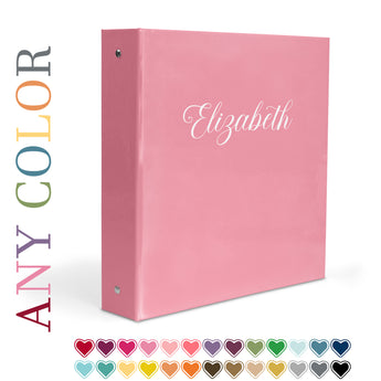 ANY Solid Color Personalized 2" 3 Ring Binder