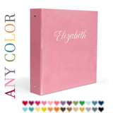 ANY Solid Color Personalized 2" 3 Ring Binder