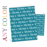 ANY COLOR Repeat Name Personalized 2-Pocket Folder