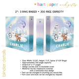 Arctic Animals Personalized 2" 3 Ring Binder