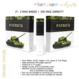 Army Tank Personalized 2" 3 Ring Binder