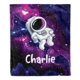 Astronaut Minky Blanket Personalized Custom
