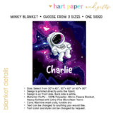 Astronaut Minky Blanket Personalized Custom