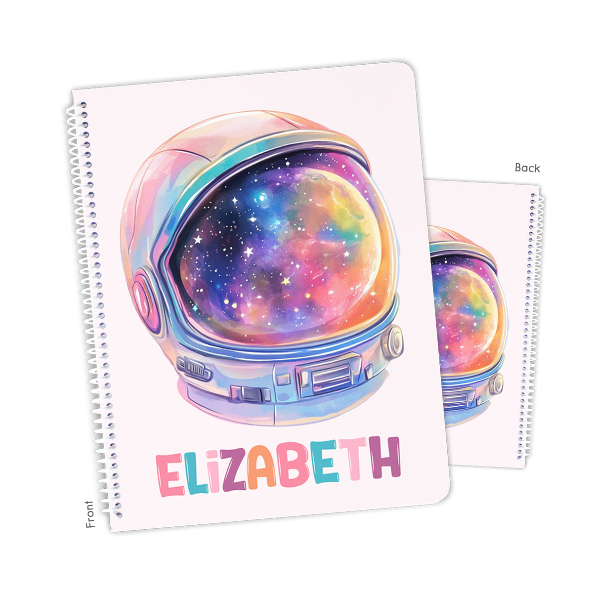 Astronaut Galaxy Stars Space Personalized Custom Notebook or Sketchbook • School Office Supplies