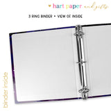 Astronaut Galaxy Personalized 2" 3 Ring Binder