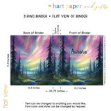 Auroral Borealis Personalized 2" 3 Ring Binder