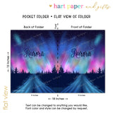 Aurora Borealis Northern Lights Personalized 2-Pocket Folder
