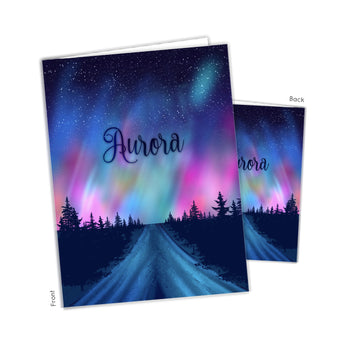 Aurora Borealis Northern Lights Personalized 2-Pocket Folder