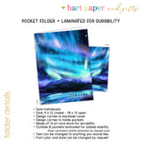 Aurora Borealis Northern Lights Personalized 2-Pocket Folder