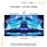 Auroral Borealis Personalized 2" 3 Ring Binder