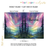 Aurora Borealis Northern Lights Personalized 2-Pocket Folder