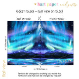 Aurora Borealis Northern Lights Personalized 2-Pocket Folder
