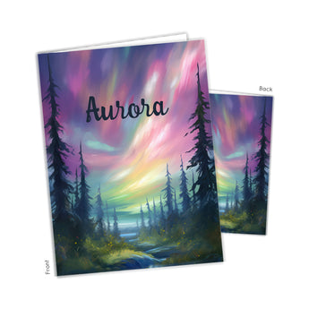 Aurora Borealis Northern Lights Personalized 2-Pocket Folder