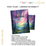 Aurora Borealis Northern Lights Personalized 2-Pocket Folder