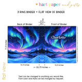 Auroral Borealis Personalized 2" 3 Ring Binder