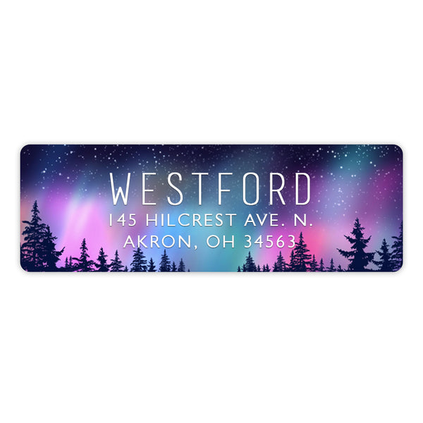 Northern Lights Return Address Labels • Self Adhesive Stickers