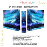 Auroral Borealis Personalized 2" 3 Ring Binder