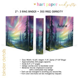 Auroral Borealis Personalized 2" 3 Ring Binder