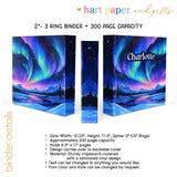 Auroral Borealis Personalized 2" 3 Ring Binder