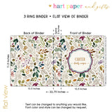 Autumn Fall Personalized 2" 3 Ring Recipe Book Binder