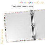 Autumn Fall Personalized 2" 3 Ring Recipe Book Binder