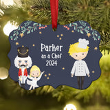 Chef Cook Baker • Nutcracker Christmas Ornament Personalized Custom Holiday Decor Gift Boy Girl Ballerina Ballet