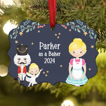 Chef Cook Baker • Nutcracker Christmas Ornament Personalized Custom Holiday Decor Gift Boy Girl Ballerina Ballet