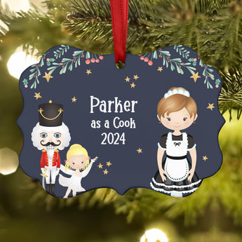 Chef Cook Baker • Nutcracker Christmas Ornament Personalized Custom Holiday Decor Gift Boy Girl Ballerina Ballet