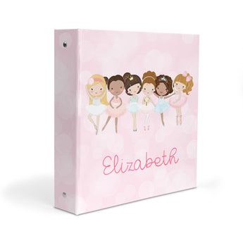 Ballerina Ballet Personalized 2" 3 Ring Binder