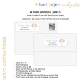 Rainbow Balloons Thank You Note Card Stationery • Fill in Blank, Lined or Blank Cards